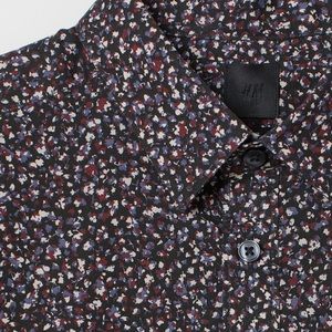 NWT H&M Men’s Slim Fit Floral Button Down Shirt